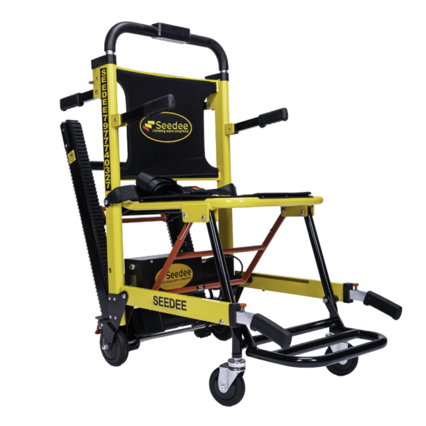 Battery operated wheelchair for stairs with 125 kg load capacity