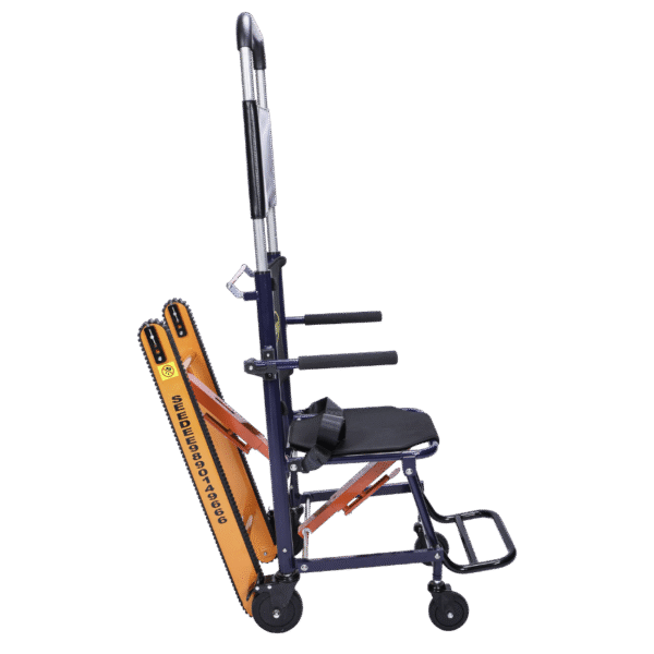 Manual wheelchair for stairs with lifting arrangement